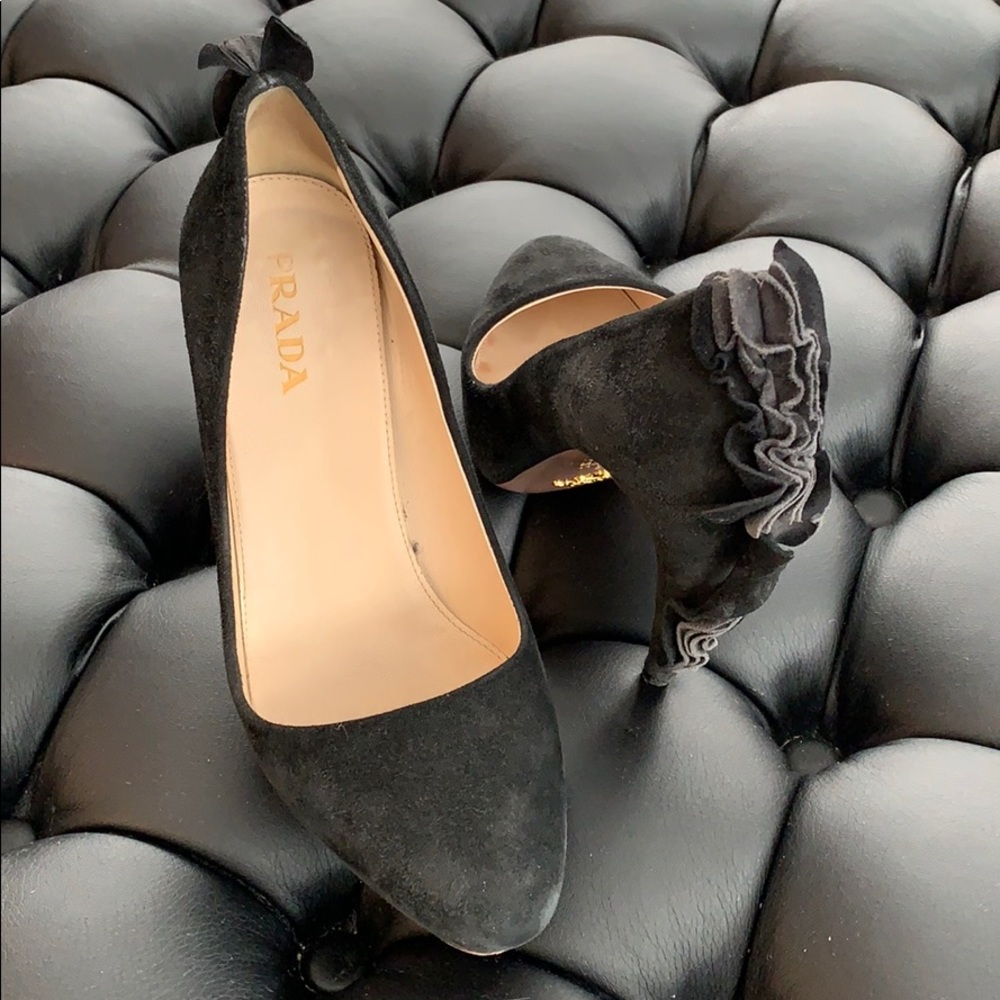 Prada suede heels